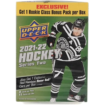 2021/22 Upper Deck Series 2 Hockey 11-Pack Mega Box (Rookie Class Bonus Pack!)