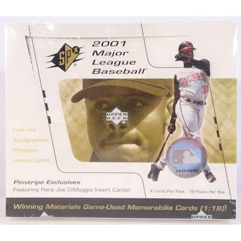 2001 Upper Deck SPx Baseball Hobby Box (Reed Buy)