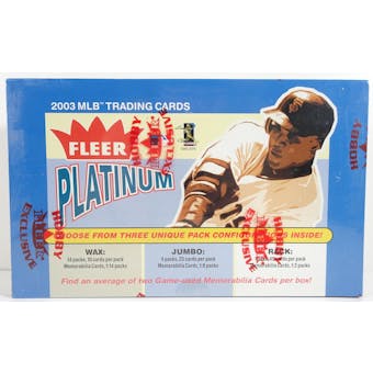 2003 Fleer Platinum Baseball Hobby Box (Reed Buy)
