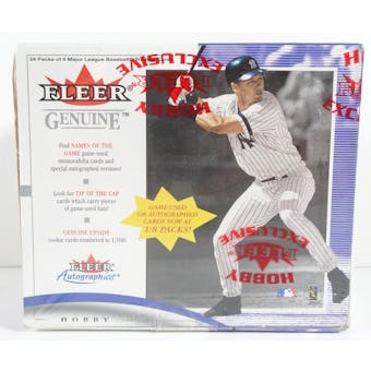 2001 Fleer Genuine Baseball Hobby Box (Reed Buy)
