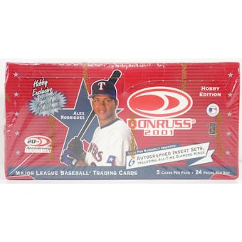 2001 Donruss Baseball Hobby Box (Reed Buy)