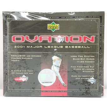 2001 Upper Deck Ovation Baseball Hobby Box (Reed Buy)