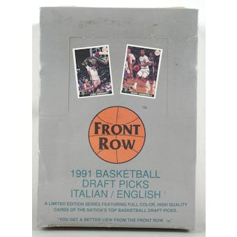 1991 Front Row Basketball Italian/English Hobby Box (Reed Buy)