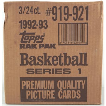 1992/93 Topps Series 1 Basketball 3-Rack Box Case (Reed Buy)