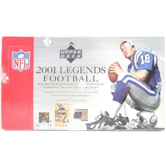 2001 Upper Deck Legends Football Hobby Box (Reed Buy)