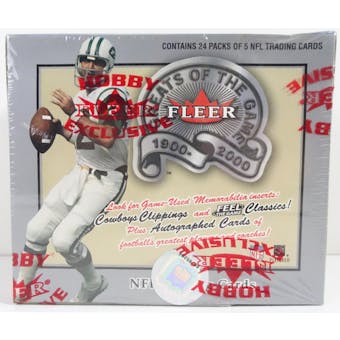 2000 Fleer Greats of the Game Football Hobby Box (Reed Buy)