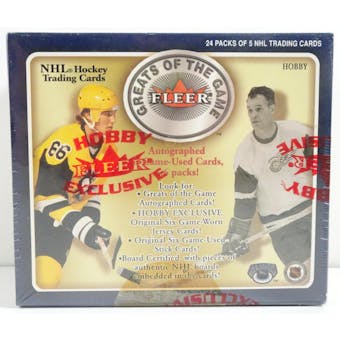 2001/02 Fleer Greats Of The Game Hockey Hobby Box (Reed Buy)