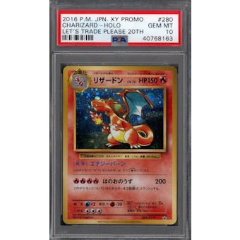 Pokemon XY Let's Trade 20th Anniversary Promo Japanese Charizard 280/XY-P PSA 10 GEM MINT *163