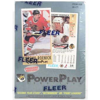 1993/94 Fleer Power Play Series 1 Hockey Hobby Box (Reed Buy)