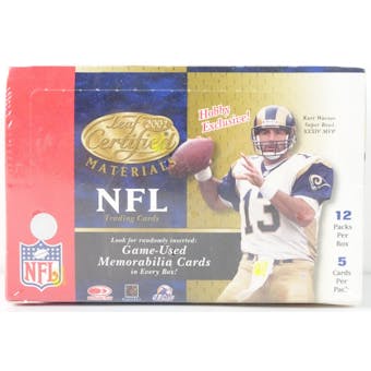 2001 Leaf Certified Materials Football Hobby Box (Reed Buy)