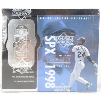 1998 Upper Deck SPx Finite Series 1 Baseball Hobby Box (Reed Buy)
