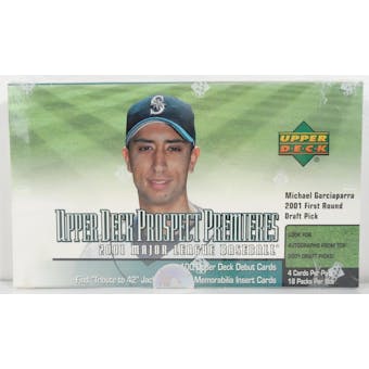 2001 Upper Deck Prospect Premieres Baseball Hobby Box (Reed Buy)