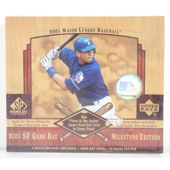 2001 Upper Deck SP Game Bat Milestone Edition Baseball Hobby Box (Reed Buy)