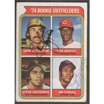 1974 Topps #598 Dave Augustine - Jim Tyrone Signed in Person Auto
