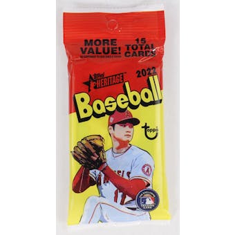2022 Topps Heritage Baseball Jumbo 15-Card Value Pack