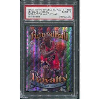 1998/99 Topps Basketball #R1 Michael Jordan Roundball Royalty Refractor PSA 9 (MINT)