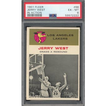 1961 Fleer #66 Jerry West in Action PSA 6 *2222  (Reed Buy)