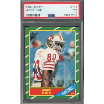 1986 Topps #161 Jerry Rice PSA 7 *2230 (Reed Buy)