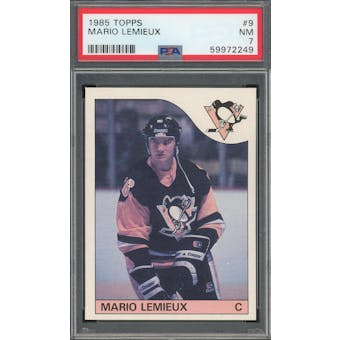 1985/86 Topps #9 Mario Lemieux RC PSA 7 *2249 (Reed Buy)