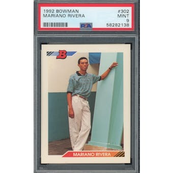 1992 Bowman #302 Mariano Rivera RC PSA 9 *2138 (Reed Buy)