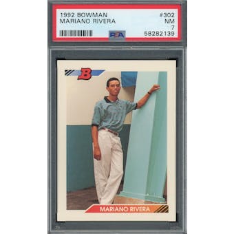 1992 Bowman #302 Mariano Rivera RC PSA 7 *2139 (Reed Buy)