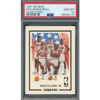 1991/92 Skybox USA Basketball Team Card PSA 10 *2173 (Reed Buy)