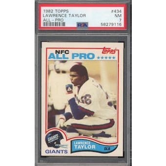 1982 Topps #434 Lawrence Taylor All-Pro RC PSA 7 *9116 (Reed Buy)