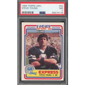 1984 Topps USFL #52 Steve Young XRC PSA 7 *9118 (Reed Buy)