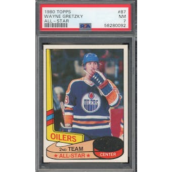 1980/81 Topps #87 Wayne Gretzky All-Star PSA 7 *0092 (Reed Buy)