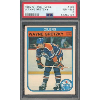 1982/83 O-Pee-Chee #106 Wayne Gretzky PSA 8 *0104 (Reed Buy)