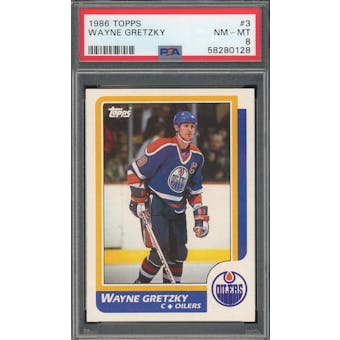 1986/87 Topps #3 Wayne Gretzky PSA 8 *0128 (Reed Buy)