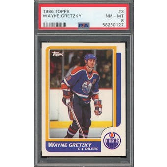 1986/87 Topps #3 Wayne Gretzky PSA 8 *0127 (Reed Buy)