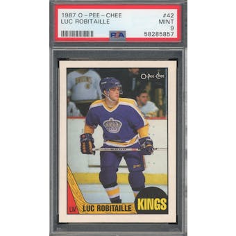 1987/88 O-Pee-Chee #42 Luc Robitaille RC PSA 9 *5857 (Reed Buy)