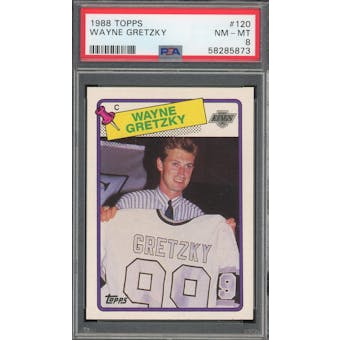 1988/89 Topps #120 Wayne Gretzky PSA 8 *5873 (Reed Buy)