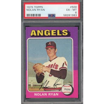 1975 Topps #500 Nolan Ryan PSA 6 *1983 (Reed Buy)