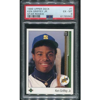 1989 Upper Deck Baseball #1 Ken Griffey Jr. Rookie PSA 6 (EX-MT)