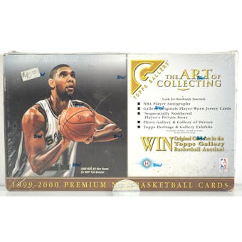 1999/00 Topps Gallery Basketball Hobby Box (Reed Buy)