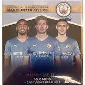 2021/22 Topps Manchester City Official Team Set Soccer Box
