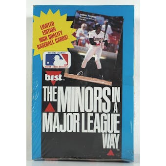 1990 Best Minors the Major Way Baseball Hobby Box (Reed Buy)