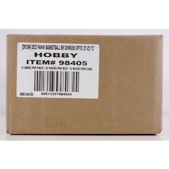 2021/22 Panini Donruss Optic Basketball Hobby 12-Box Case