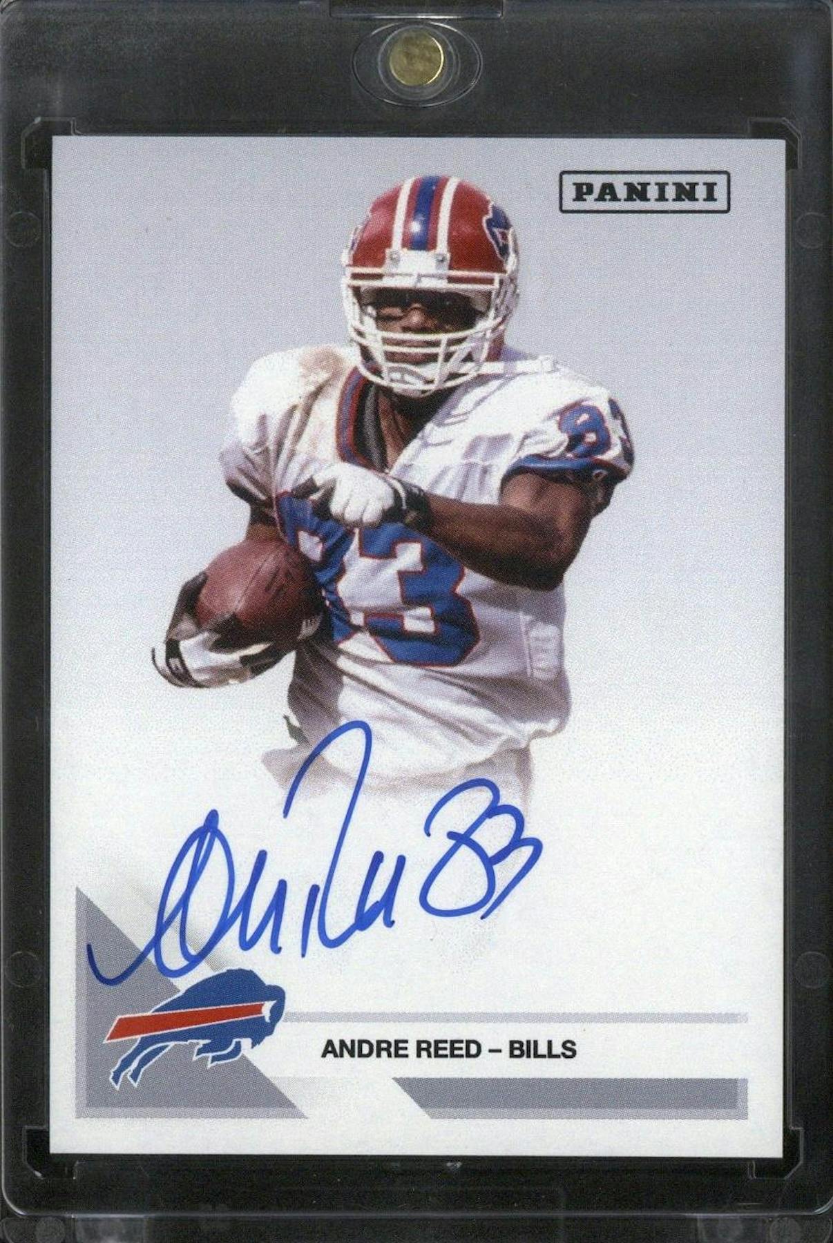 2022 Panini National Sports Collectors Convention VIP Party Exclusive Andre  Reed Autograph Card (White Jersey)