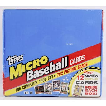 1992 Topps Micro Baseball Factory Set 12-Set Case