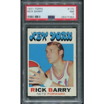 1971/72 Topps Basketball #170 Rick Barry Rookie PSA 7 (NM)