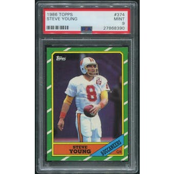 1986 Topps Football #374 Steve Young Rookie PSA 9 (MINT)
