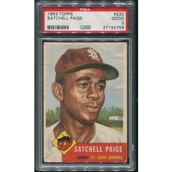 1953 Topps Baseball #220 Satchel Paige PSA 2 (GOOD)