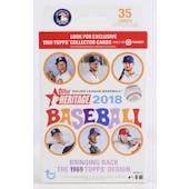 2018 Topps Heritage Baseball Hanger Box (1969 Topps Collector Cards!)