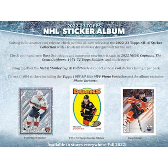 2022/23 Topps NHL Hockey Sticker Collection 16-Box Case (Presell)
