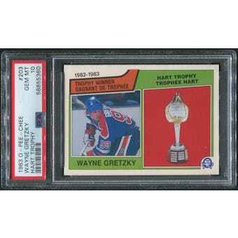 1983/84 O-Pee-Chee Hockey #203 Wayne Gretzky Hart Trophy PSA 10 (GEM MT)
