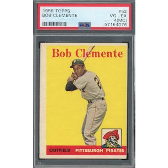 1958 Topps #52 Roberto Clemente WT PSA 4MC *4076