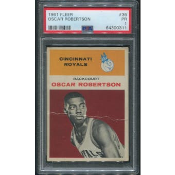 1961/62 Fleer Basketball #1 Oscar Robertson Rookie PSA 1 (PR)